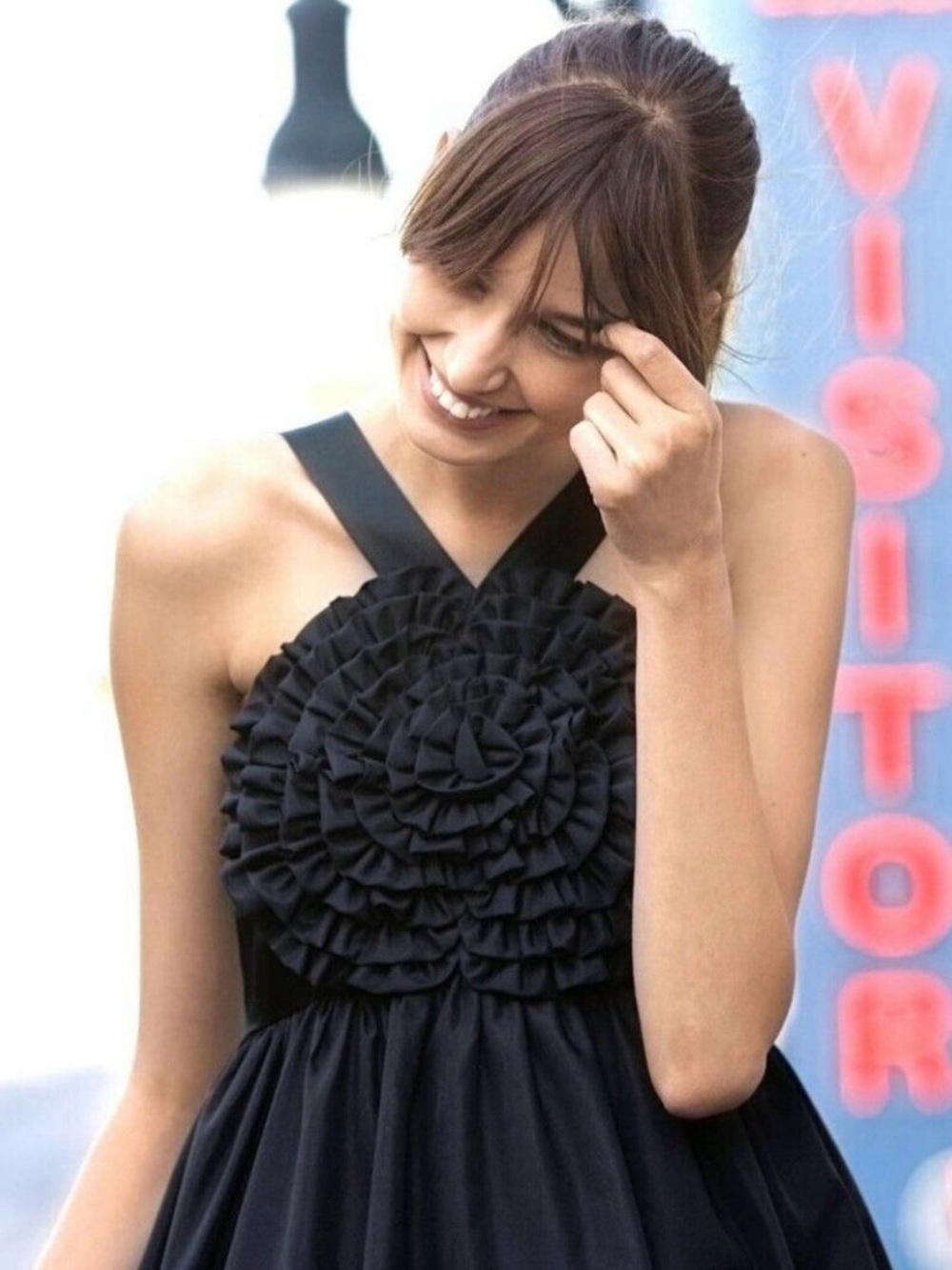 Anthropologie Burlap Swirled flower Dress